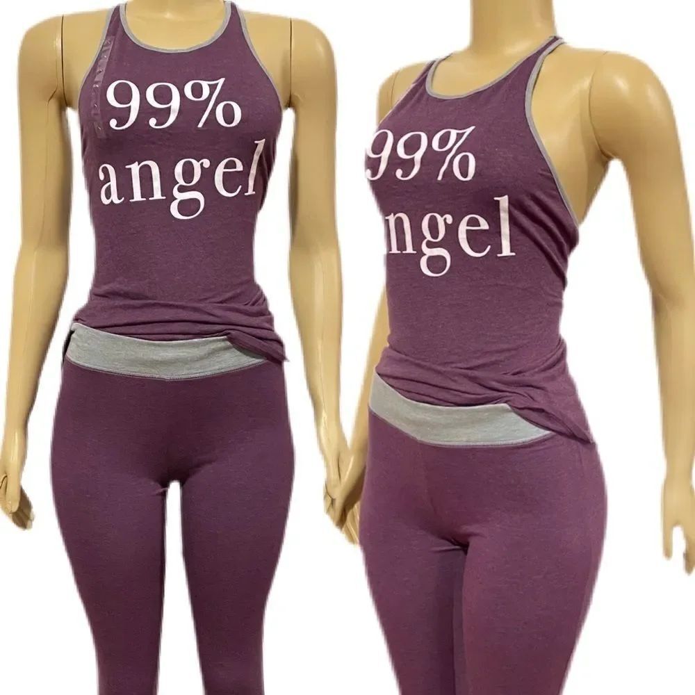 Victoria’s Secret 99% Angel super soft tank & pants pajama large